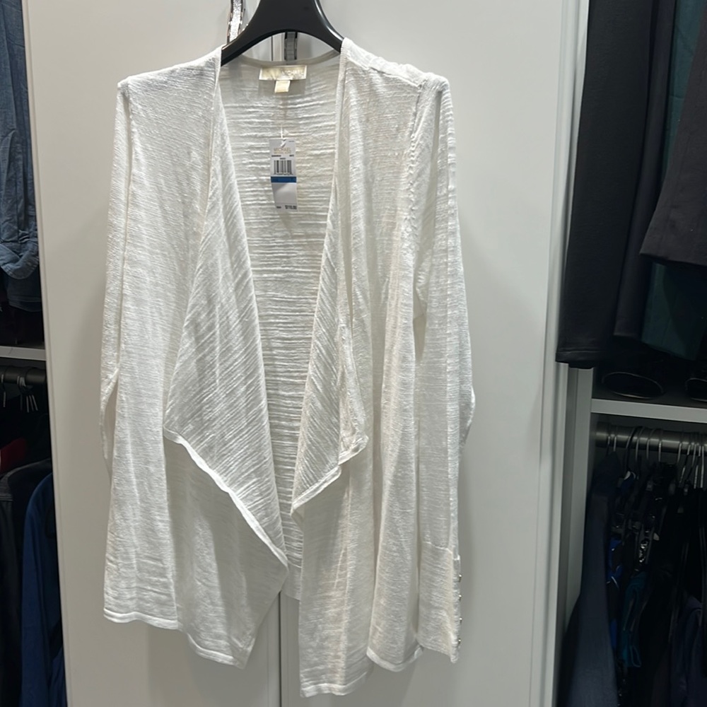 Michael Kors see through duster open front